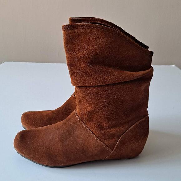 Steve Madden Women's Dark Cinnamon Suede Slouchy Ankle Boots - Size 7 - Picture 10 of 12